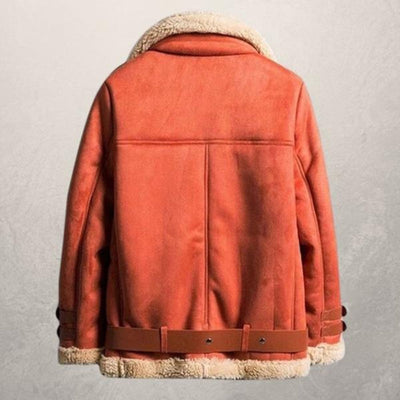 Camille | Veste biker en shearling – manteau femme en faux daim de luxe