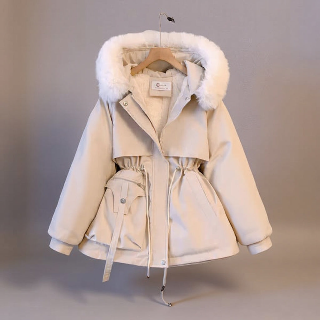 Evelien | Manteau d’hiver pour femme avec col en fausse fourrure et élégance intemporelle