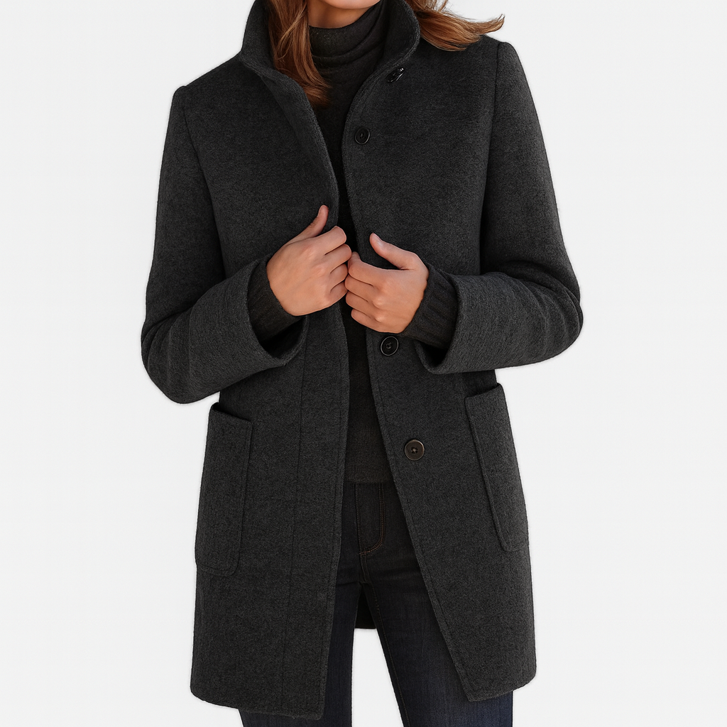 Hélène | Manteau femme à col montant