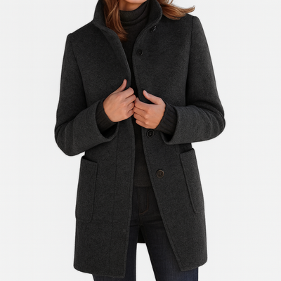 Hélène | Manteau femme à col montant