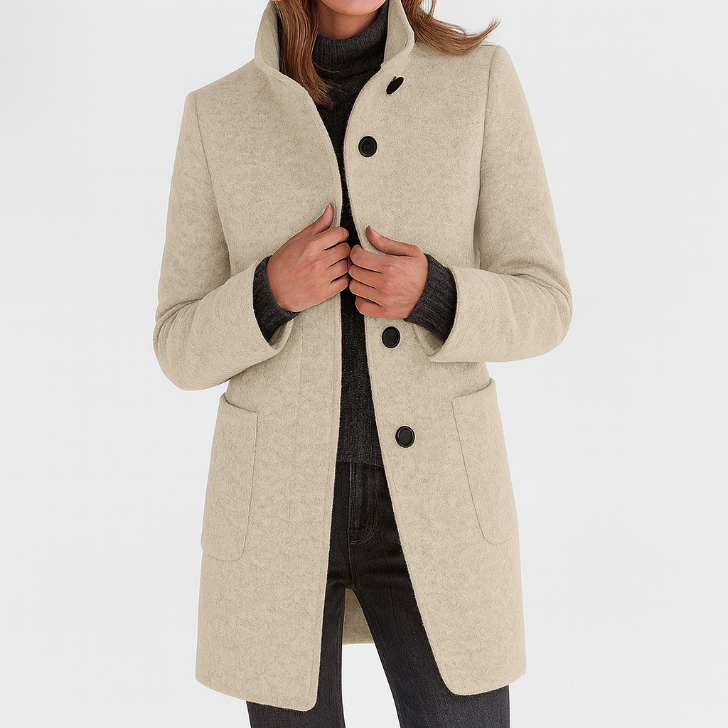 Hélène | Manteau femme à col montant