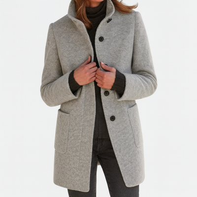 Hélène | Manteau femme à col montant