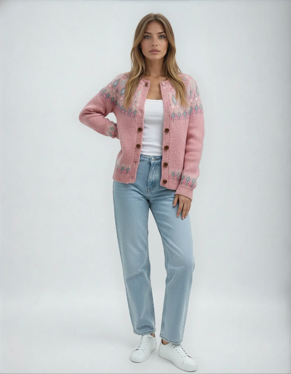 Juliette |  Cardigan en maille à motifs élégants