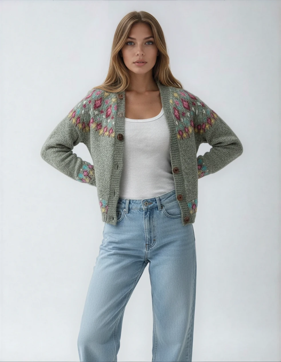 Juliette |  Cardigan en maille à motifs élégants