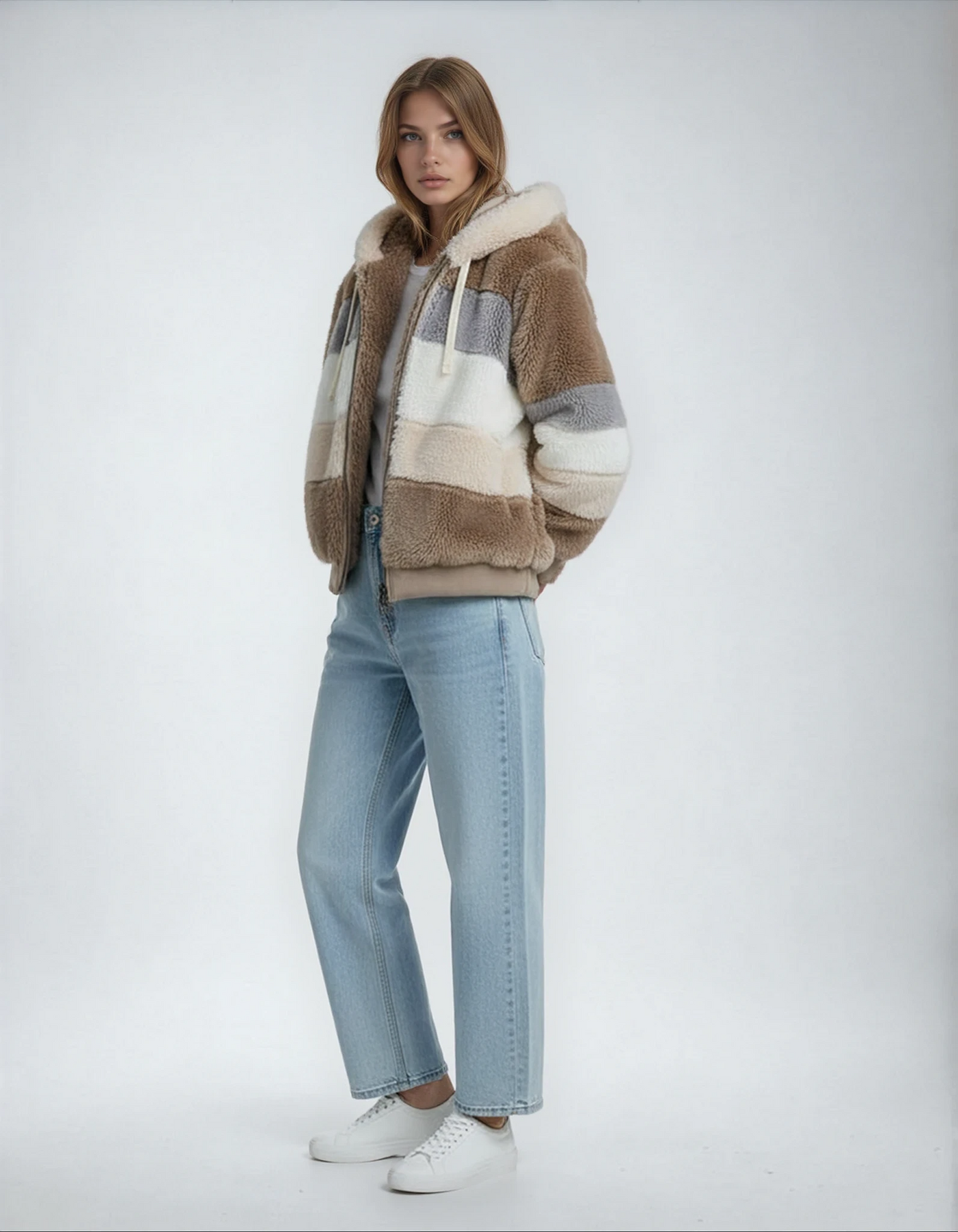Jade | Manteau sherpa oversize