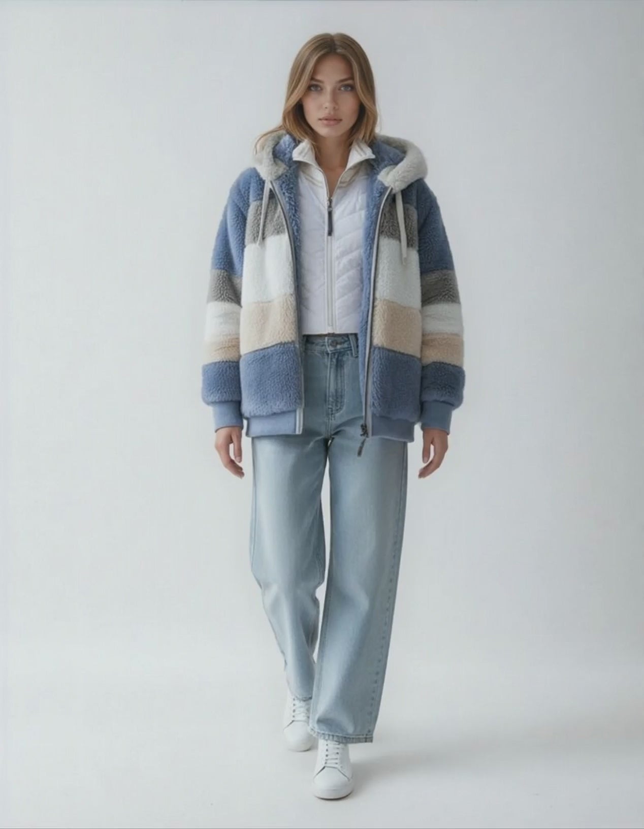 Jade | Manteau sherpa oversize
