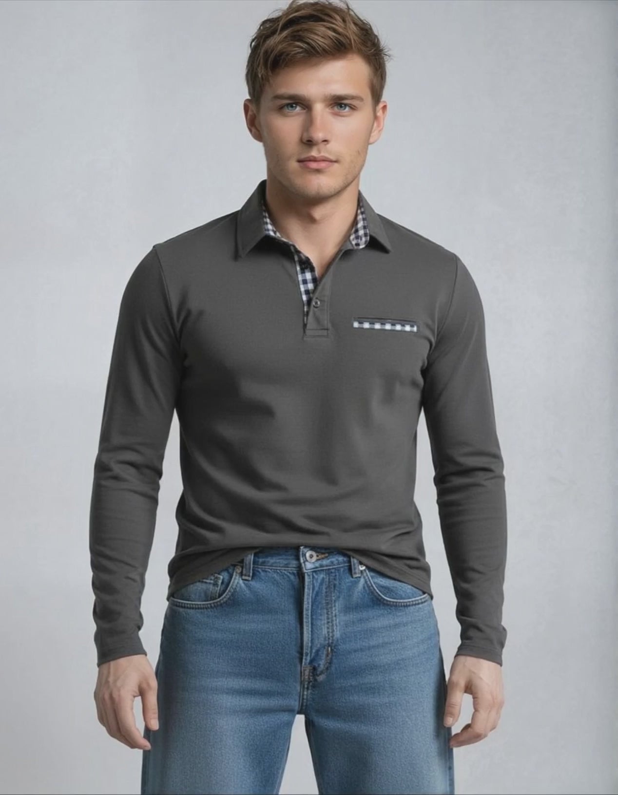 David | Polo à manches longues